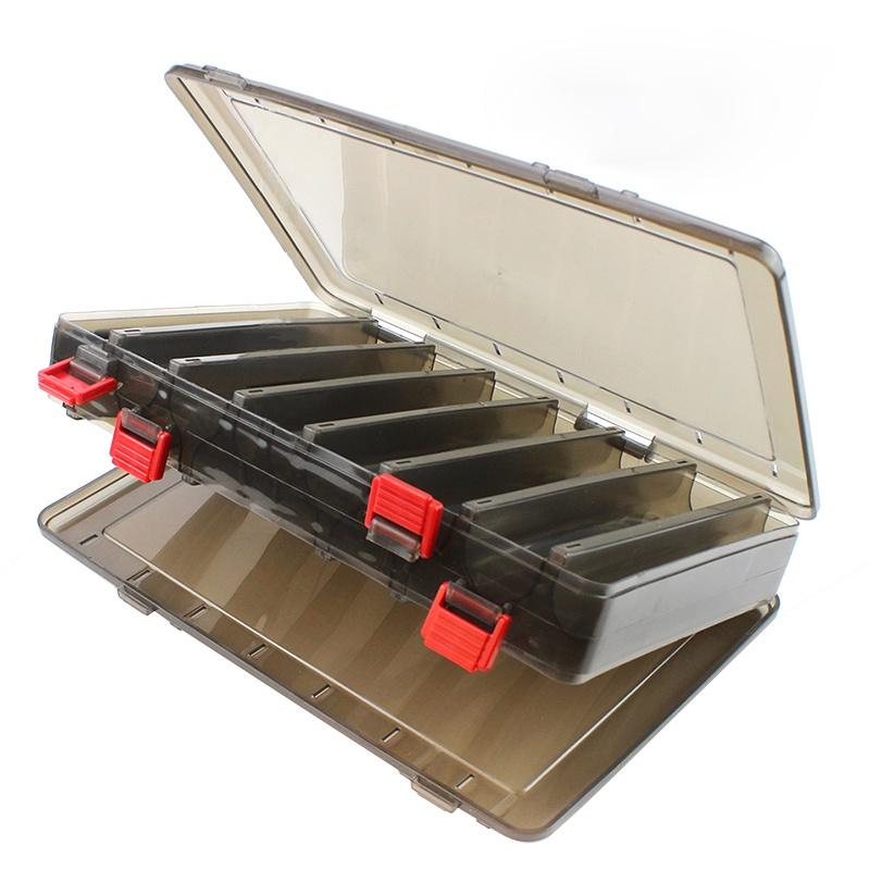14 Compartments 18.5*27.5*5 Fishing Tackle Double Sided Plastic Fishing Lures Box Large Fishing Lure Hook Boxes Pesca Tackle Box