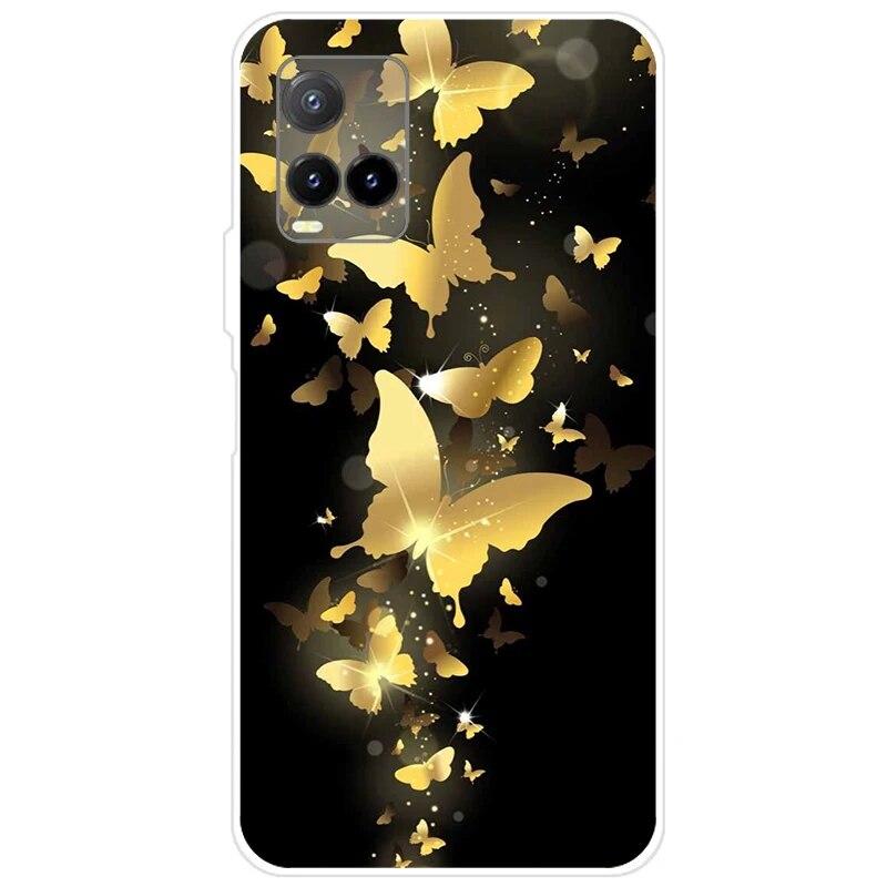 

Чехол для Vivo Y21 Y21s Vivo Y33s, мягкий силиконовый чехол с милым мультяшным котом для Vivo Y21 s Y33s, чехлы для телефонов Fundas VivoY21, полный бампер Vivo Y21