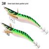 Fishing Lure Set: Luminous Squid Hooks & Wooden Shrimp Bait (3.0#-3.5#)