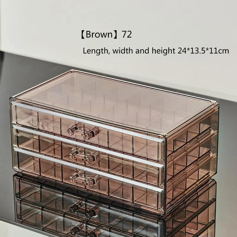 Lådstil Transparent Smyckeskrin Stor Kapacitet Ring Örhänge Halsband Akryl Smyckessorteringslåda Smyckeskrin Organizer