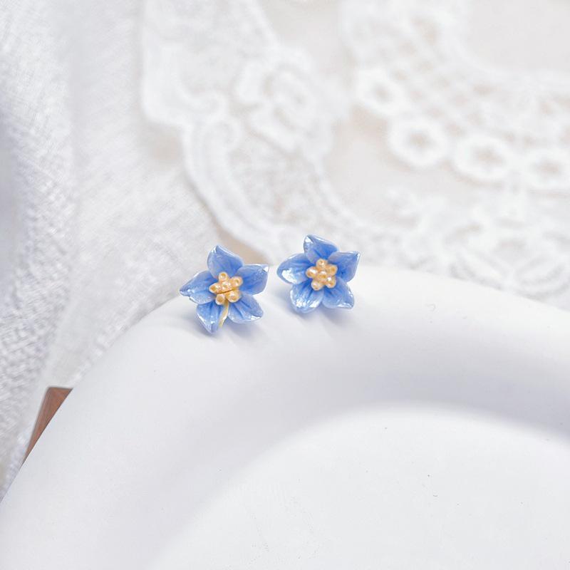 2024 Elegante Schlichte Blumenohrringe - Leichter Luxus-Mode