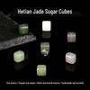 Hetian Jade Qinghai Green & Purple Ice Square Beading Bracelet Accessories
