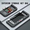 Car Seat Back Bag Trunk Seat Elastic String Net Magic Sticker Storage Bag For Toyota Crown Yaris Corolla Prius Auris GR Avalon