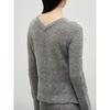 Anggae Alpaca Blend Round Pullover Gray