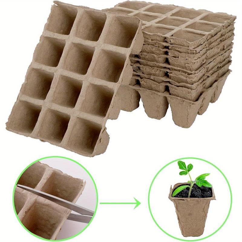 40 Pack Peat Seed Starter Trays with 40 Plants Labels 480 Cells Seedling Start Pots Kit Gardens Germination Plant Starter Trays