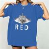 Women's Casual Short Sleeve T Shirt Crew Neck Loose Fit Printed Letter Graphic Tee Top for Everyday Wear
