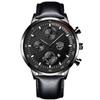 Men'S Watch Strap Date Luminous Quartz Watch Non-Mechanical Trinocular