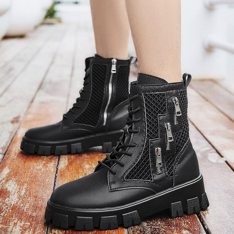 Men Boots Motorcycle Casual Shoes New