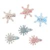 Snowflake Hair Clip Christmas Barrette Sweet Christmas Flat Clip Hairpin Christmas Elegant Hair Clip for Bunches
