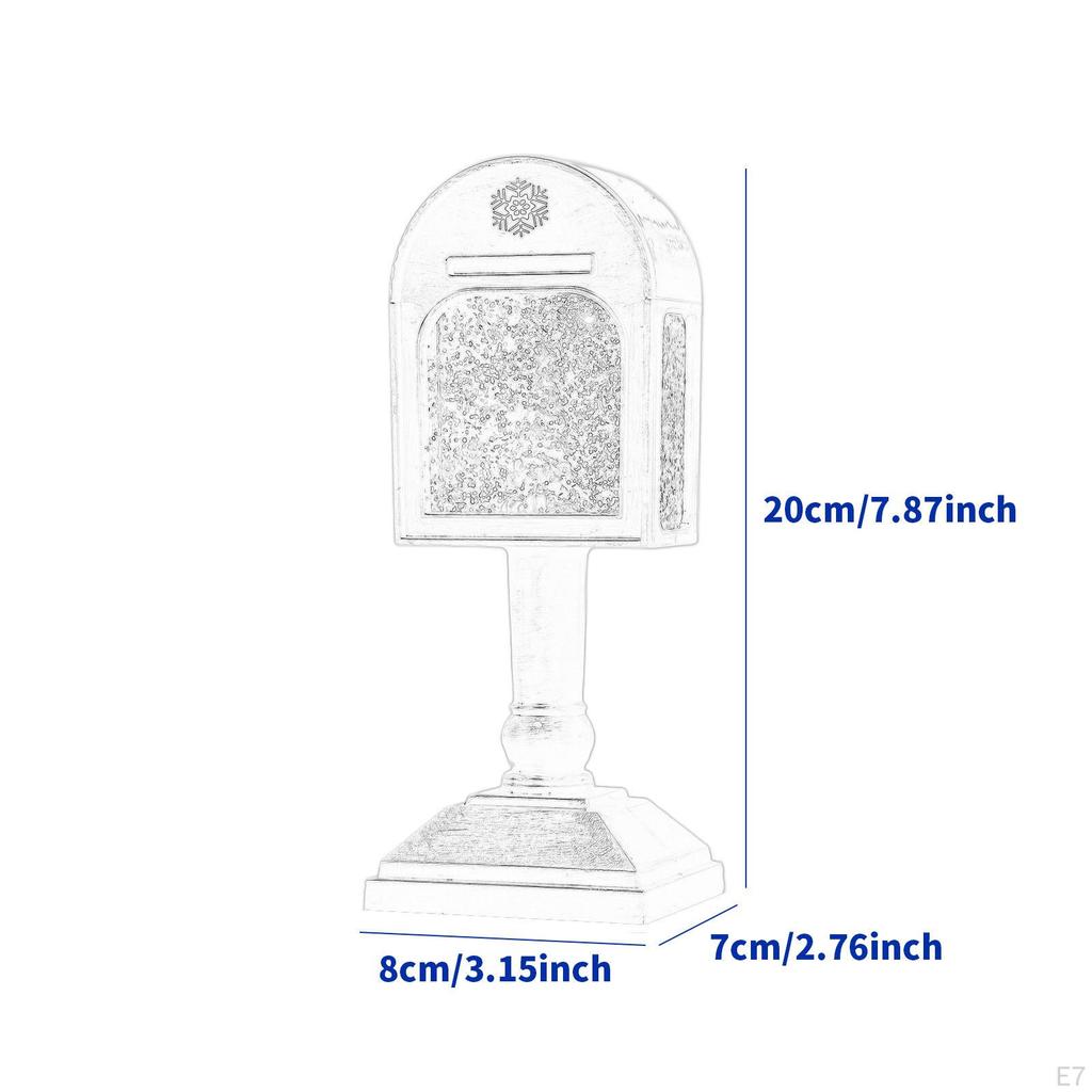 Christmas Snow Globe Lantern Glitter Water 8x7x20cm Gifts Ornament Decoration for