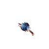 Classic Charms Silver 925 Inlay Diamond Blue Gem Rings for Women Rose Golden Fashion Exquisite Ring Wedding Jewelry Gifts
