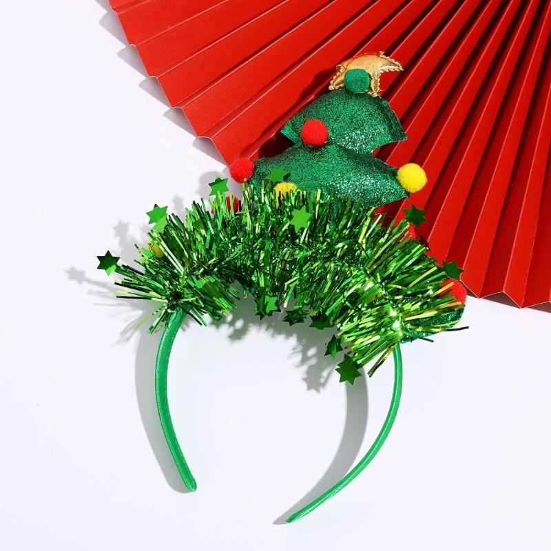Adjustable Fabric Christmas Tree Hair Accessory Party Headbands For Adults Children Seasonal Celebrations And Photos