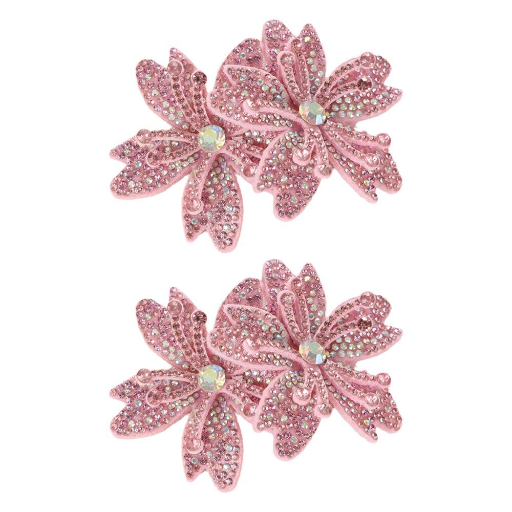 1Pairs Sparkling Flower Brooch Fabrics DIY Craft Rose Brooch Fabrics  Headband Accessories Fabrics