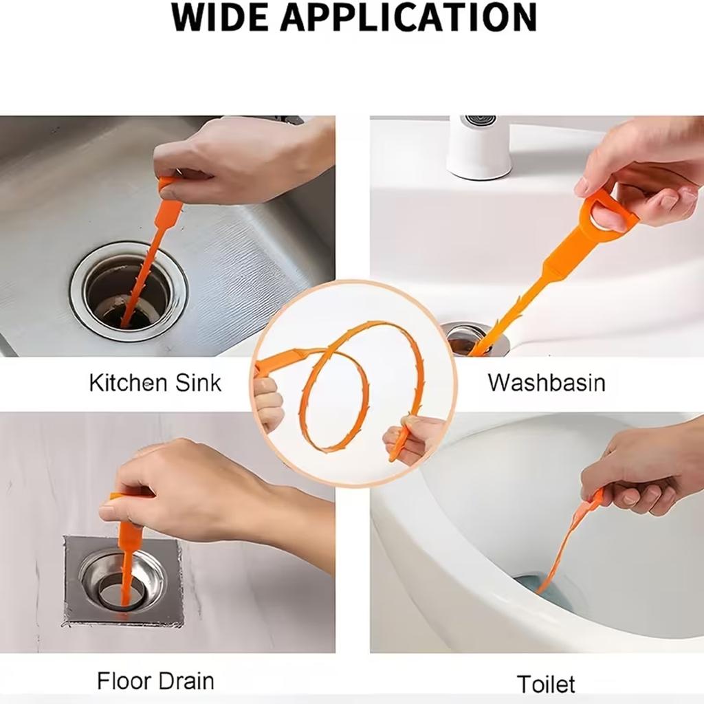 Drain Hair Clog Remover Tool Sewer Hair Catcher Pipe Cleaning Tool Effective for Kitchen Sinks Bathroom Tubs and Showers