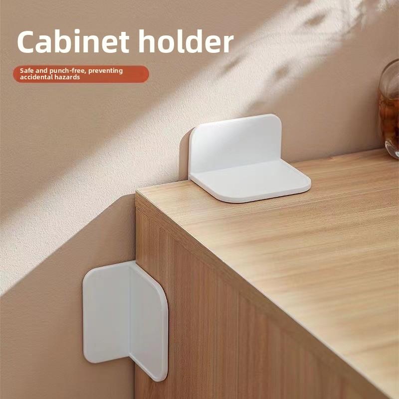 

Cabinet Holder No Punching Furniture Anti-dumping Device Wall Cabinet Shoe Cabinet Wardrobe Children s Strong Fixed Anti-dumping T-shaped white [one]