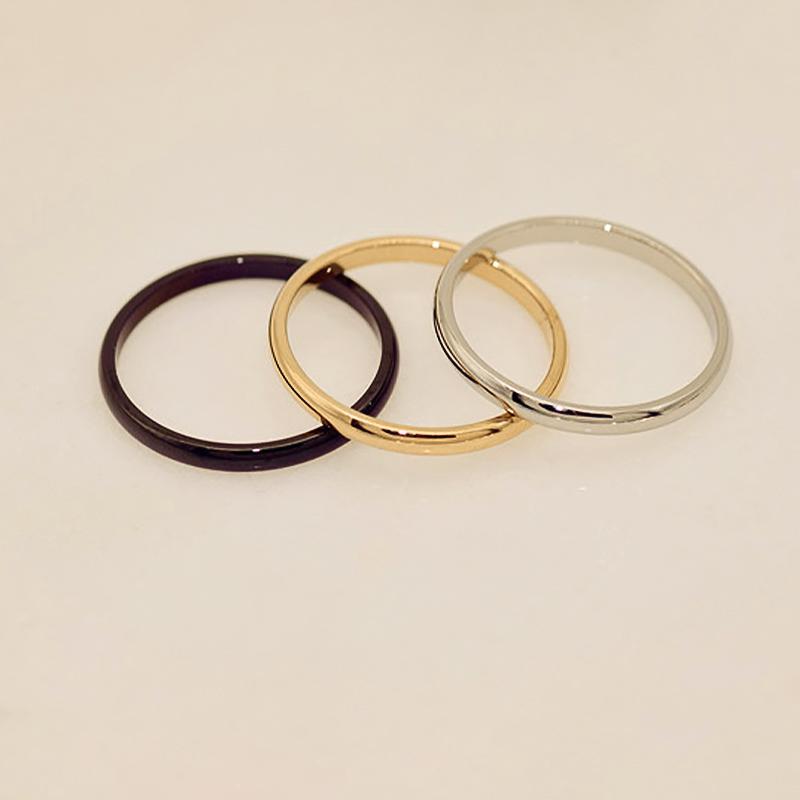 1Pc Women/Girl Jewelry Wedding Band Fashion Ring Wedding Gift Stainless Steel Thin Stackable 2MM