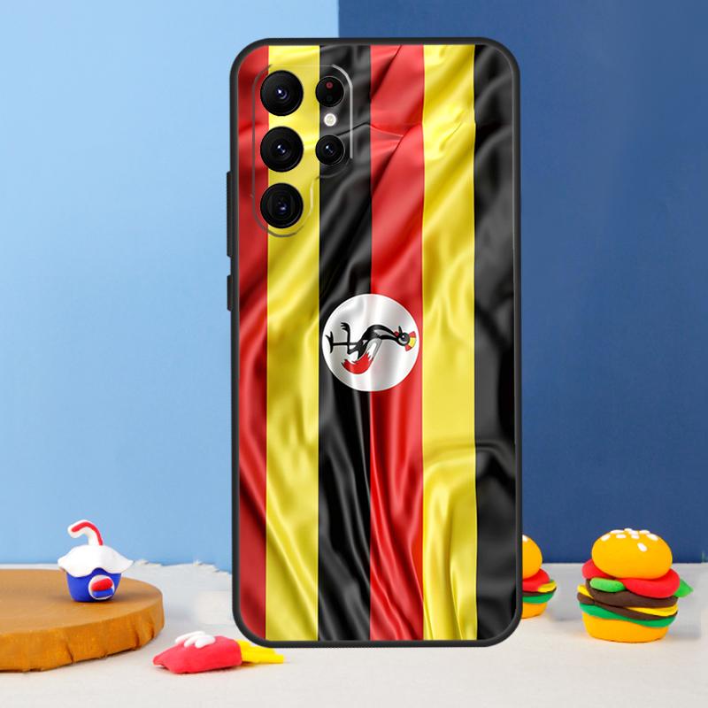 

Uganda Flag Coat Of Arms Phone Case For Samsung Galaxy S25 Ultra S9 S10 S20 S21 S22 Plus S23 FE S24 Ultra Cover Coque Galaxy S24Ultra