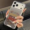 New Year 2026 Pattern Mirror Acrylic Phone Case For iPhone 17 16 15 14 13 12 11 Pro Max 17 Air XS X XR 7 8 Plus Bumper Cover
