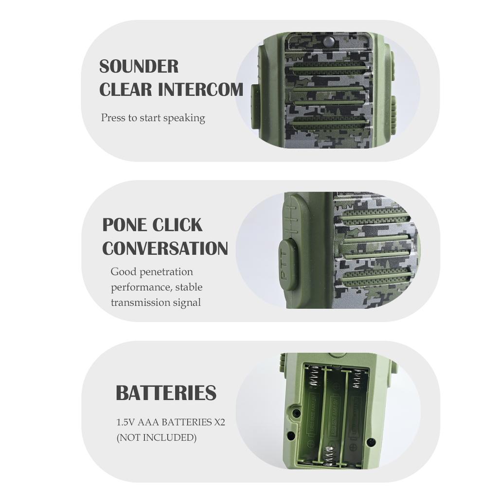 2Pcs Electronic Long Range Walkie Talkie Toys, Intercom Mini Interphone Digital Sound Communication Game Indoor and Outdoor