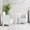 Garden Chair with Cushion 2 pcs White 53 x 49 x 85 cm Polypropylene