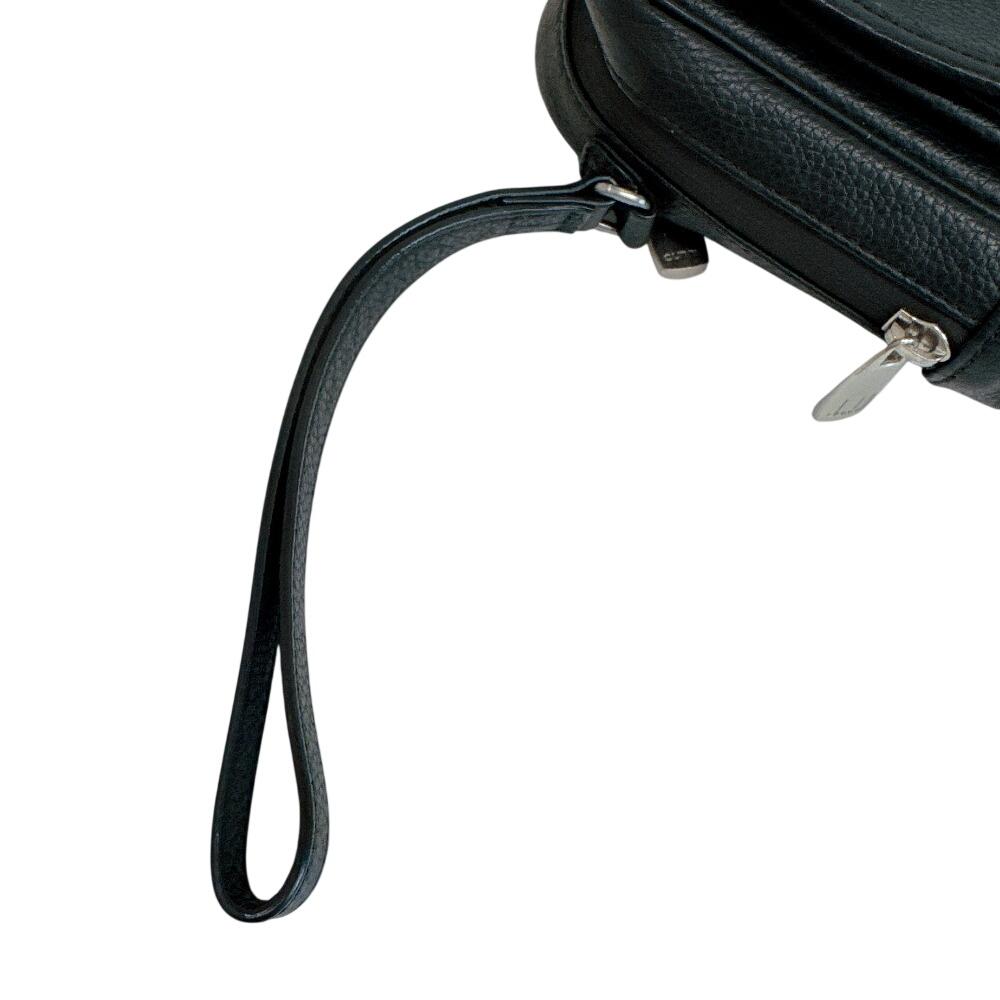 Dunhill Pouch Clutch Bag Leather Business Bag Black Leather Used