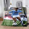 Vintage Lazio Fußballstar Hellblau Adler Trikot Porträt Flanelldecke Weich Warm Leicht Sportfan Waschbare Decke Sofa Schlafzimmer Dekor