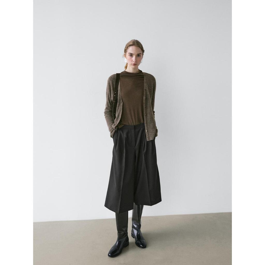 Masimodutti Wool Long Bermuda Pants