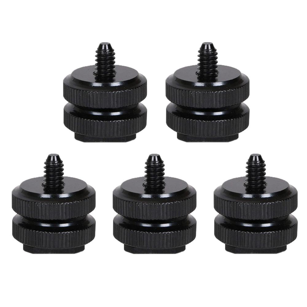 Hot Shoe to 1/4 Adapter Camera Hot Shoe Mount Adapter Flash Shoe to 1/4"-20 Male Post Adapter for DSLR Camera Gopro 12 DJI Rig