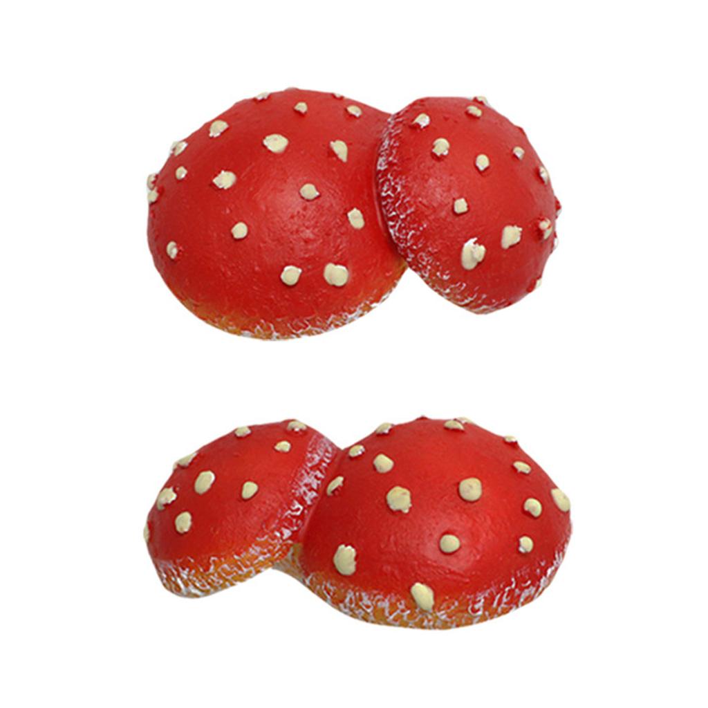 Svítící červené simulační houby mikro krajinné ozdoby domácí zahrada kreativní socha dekor pro narozeniny kolaudaci