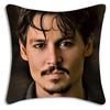 Pillow Covers Cartoon J-Johnny DeppS Sofa Decorative Home Double-sided Printing Short Plush Cute Cushion Cover