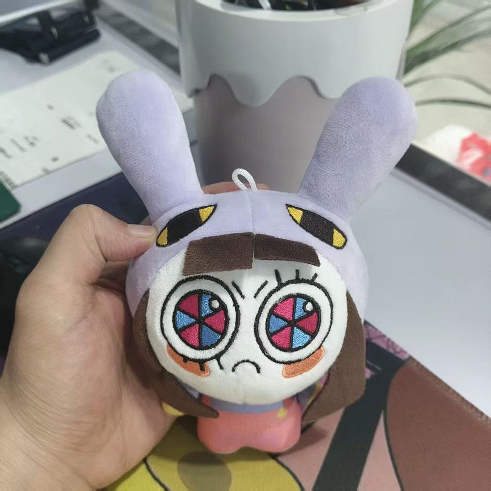 Kinder Erwachsene Erstaunlicher Digitaler Zirkus Pomni Plüschtier 10cm Anhänger Rucksack Clown Pomni Kuscheltier Geschenk Bedruckt XMAS Geburtstags-Puppe