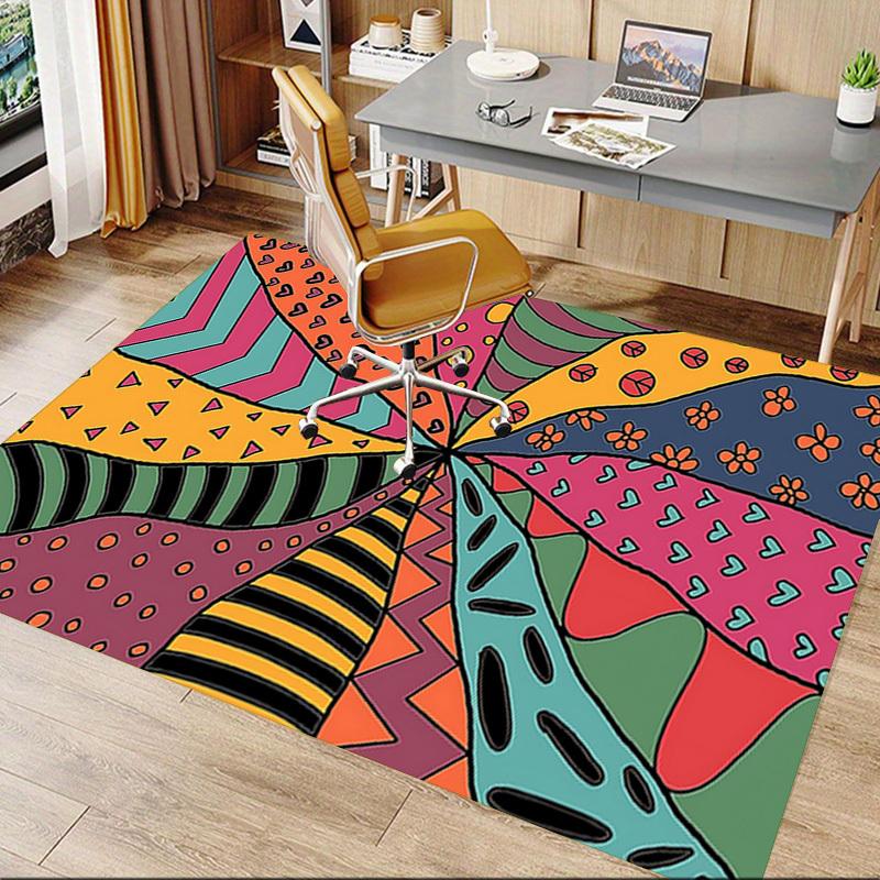 1PC Pattern Shapes Extra Large Non Slip Floor Carpet, Office, Family, Bedroom Large Area Rug Indoor Rugs, Vibrant Colors
