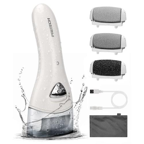 

PRITECH Electric Callus Remover [2-Speed, 3-Roller] USB Rechargeable with LED Light, Powerful Callus File, Hard Skin Remover, Callus Care, Heel Callus