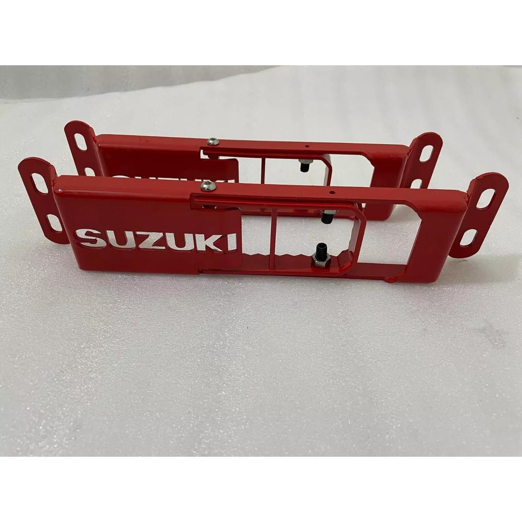 Suzuki Samurai Sierra Door Hinge Step Foot Peg Metal Foldable 2 Set Red & Black