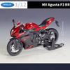 WELLY 1/12 MV Agusta F3 RR Alloy Race Motorcycle Model Diecast Metal Street Motorcycle Model Simulation Collection Kids Toy Gift