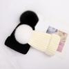 Hot Sale  Drop Shipping Hot Sale  Winter Warm Thick Fox Fur Pom Pom Fur Ball  Beanie Hat