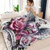 1pc Mother'S Heart Angel Rose Diamond Print Plush Blanket | Soft and Comfortable, Digital Print, Suitable for All Seasons, Ideal for Travel, Sofa, Bed