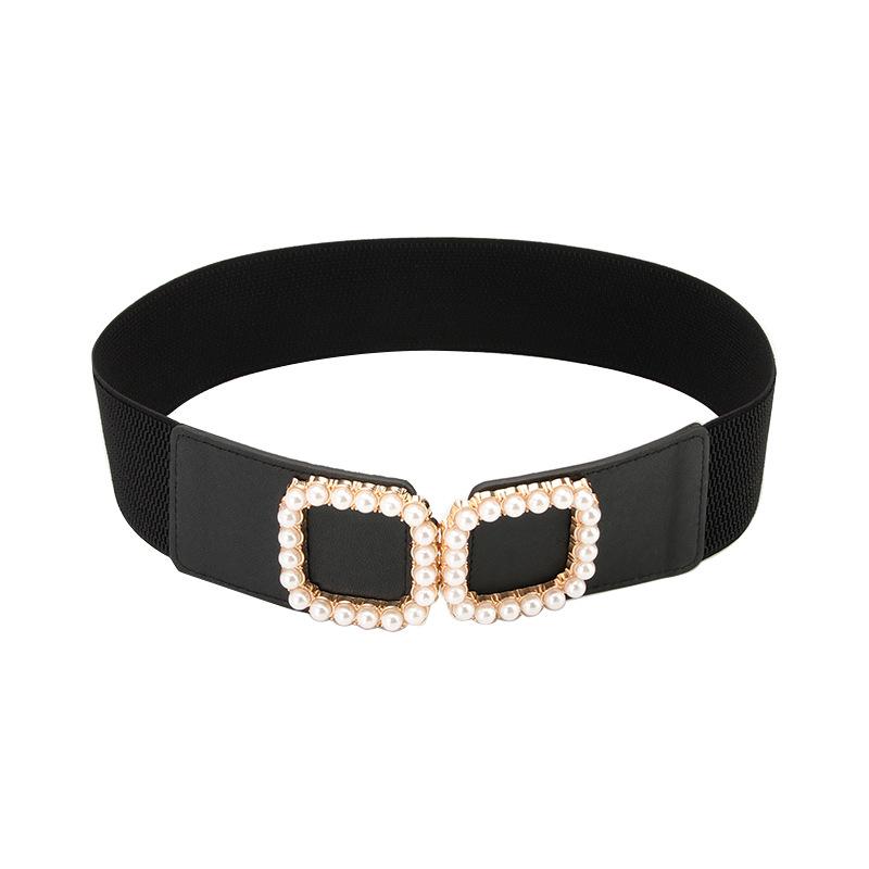New Women's Elastic Belt Decoration with Dress Simple Versatile Fashion Waist-tight Wide Waist-tight Women's Belt