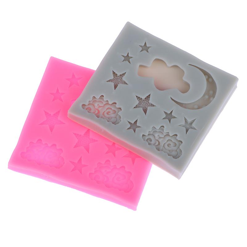 1Pc Fondant Silicone Cake Mold Cloud Star Moon Chocolate Molds Clouds Mould Cake Decorating Accessories Diy Tools
