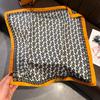 Spring and summer pink flower polyester small square scarf women's versatile commuter professional decoration silk scarf scarf sunscreen shawl