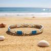 Hawaiianische Opal Halskette & Armband Set mit bunten Edelsteinen