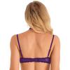 Womens Sheer Lace Lingerie 1/4 Cups Bare Exposed Breast Underwire Push Up Bra Tops
