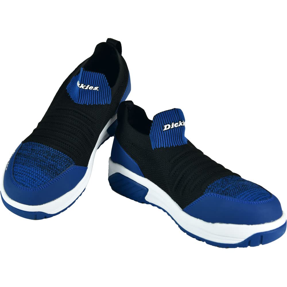[COCOS Nobuoka] Dickies Safety Sneakers, Knit Slip-On, Steel Toe Cap, D-3315 (Blue, 25-Point Measurement, 0-Centrimeter)