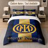 Set Biancheria da Letto Personalizzato Modello Inter Milan, Stampa Nome Testo 1 Copripiumino più 2 Federe Tessile per la Casa