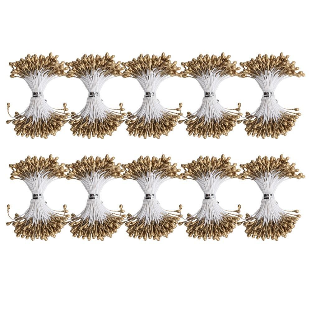 900pcs 3mm Size Artificial Flower Stamens Pearl Stamen Bouquet Making Accessories  DIY Crafts