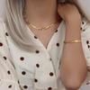 Gold Plated Snake Necklace for Women Stainless Steel Braided Herringbone Chain Chokers Necklace Jewelry YSL