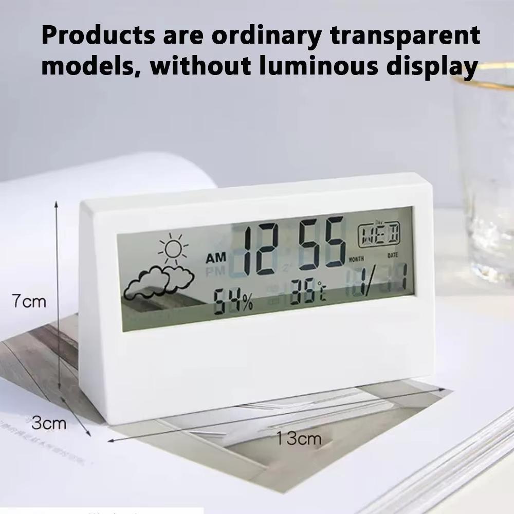 LED Teploměr Thermo-Hygrometr Multifunkční Elektronické Hodiny Měřič Teploty Vlhkosti Meteorologická Stanice pro Domácnost s Budíkem