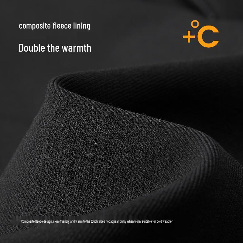 Navigare Men's Fleece-Lined Straight-Fit Casual Trousers