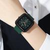 Trendy Temperament Square Simple Casual Student Watch Fashionable Silicone With Large Dial Women'S Quartz Watch
