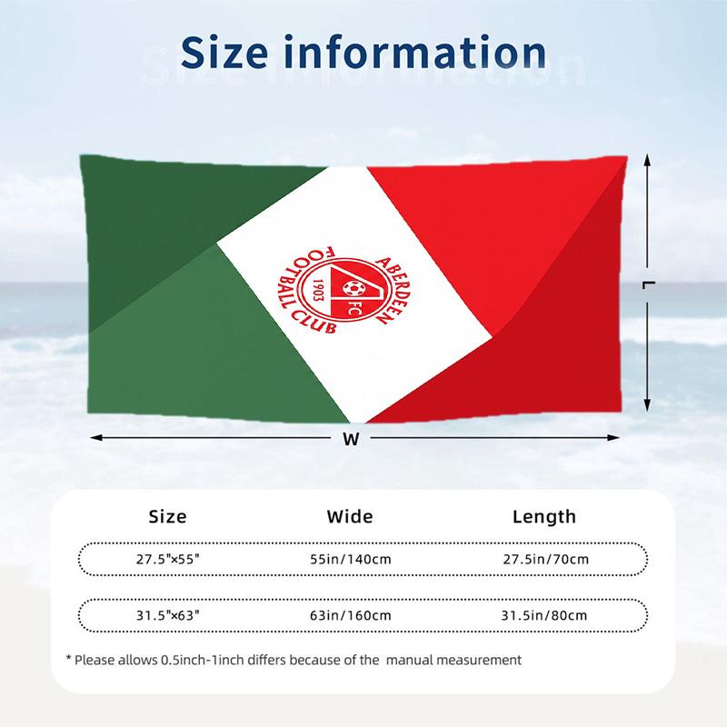 Toalla de Playa de Secado Rápido con Estampado del Aberdeen FC Microfibra Absorbente Portátil de Viaje Toalla de Natación